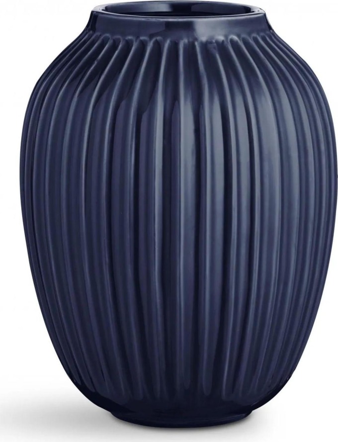 KÄHLER Keramická váza Hammershøi Indigo 25 cm, modrá barva, keramika