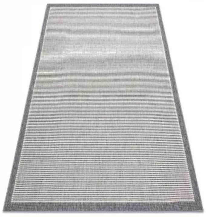 koberec SPRING 20411332 Čáry rám, smyčkový šedý velikost 140x200 cm | krásné koberce cz