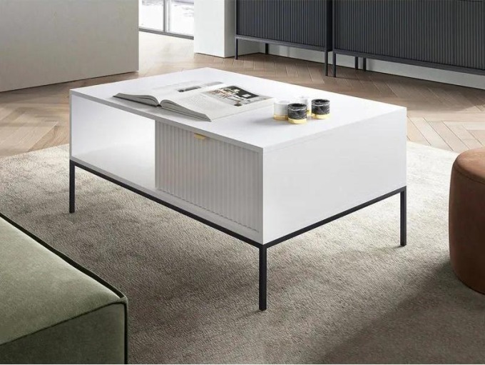 Konferenční stolek Mijano ML104, Barva: bílá