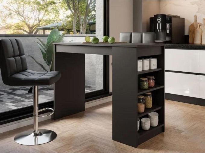 Barový stůl Roselid, Barva dřeva: černá