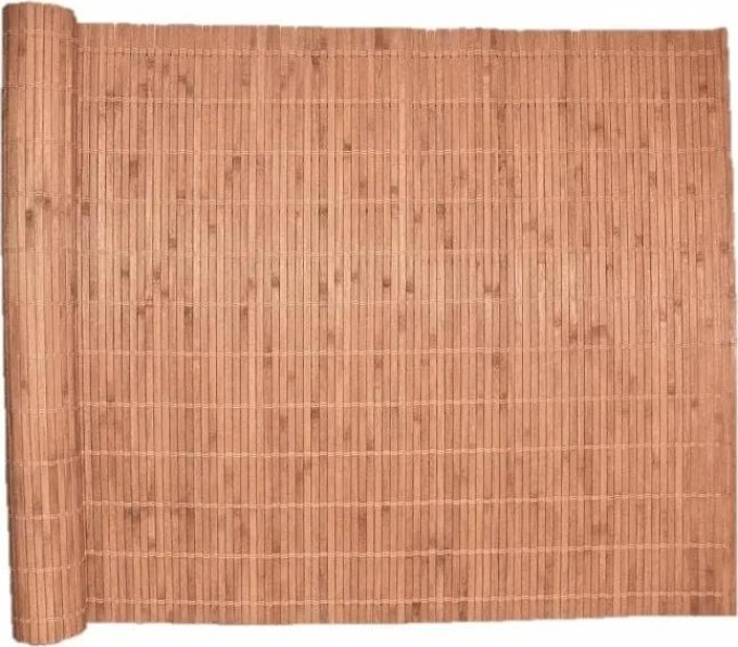 Bambusová rohož pro postel, světle hnědá, 50x200 cm, silné lamely a dvojitý provázek