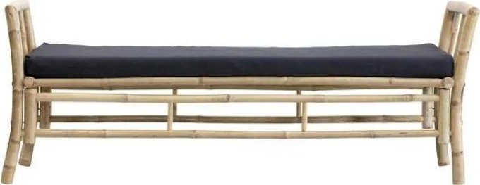 Zahradní lavice z bambusu's polstrovaným sedákem Mandisa