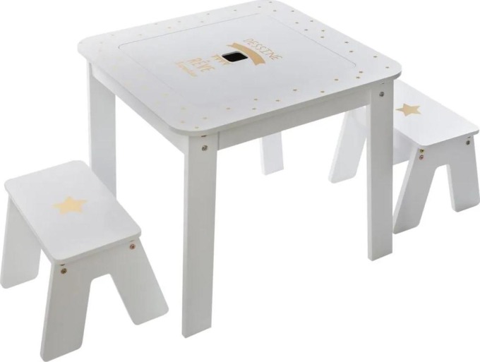 Atmosphera 158473A úložný stolek se dvěma stoličkami pro holky