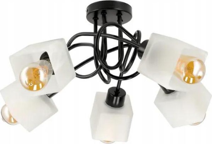 BERGE LED stropní lampa LOFT - 5xE27 - CUBE WHITE