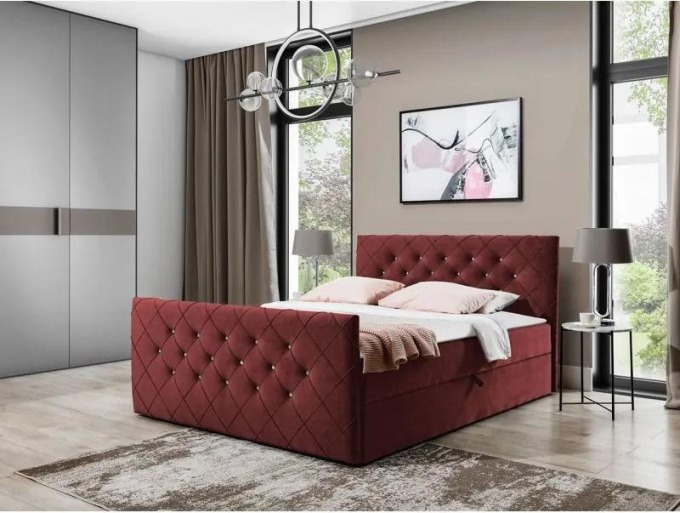 Kontinentální postel Dotan, Rozměr postele: 200x200, Barva:: Amor Velvet 4306