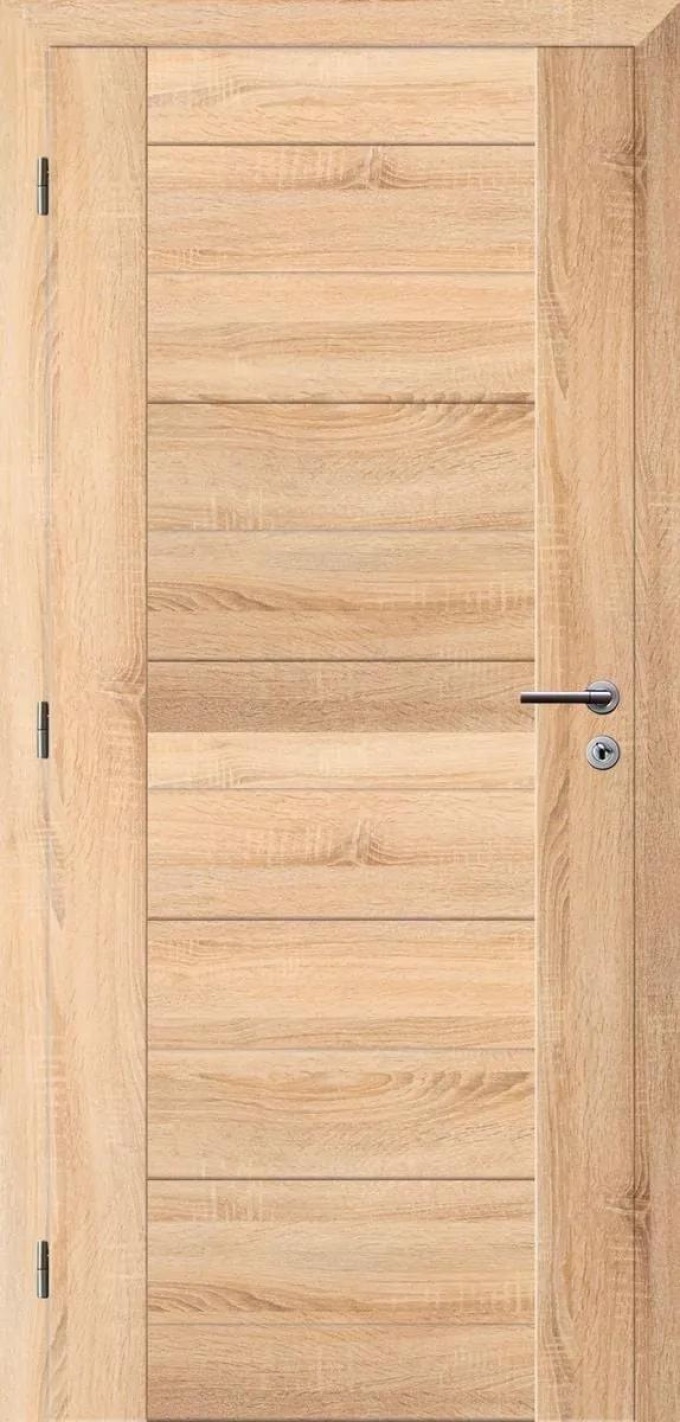 Solodoor Interiérové dveře rámové, 60 L, 650 × 1985 mm, fólie, levé, dub Mystic, plné