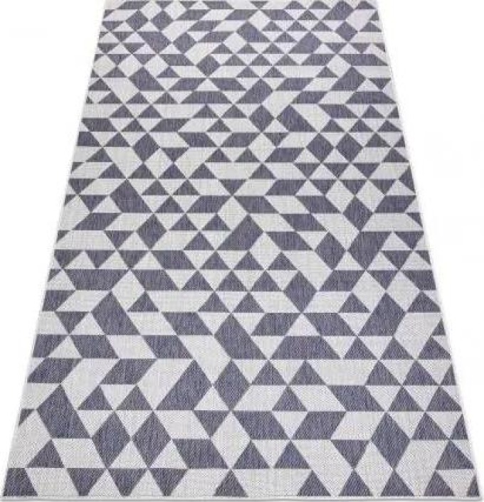 koberec SISAL SION Geometrický, Trojúhelníky 22373 ploché tkaní ecru velikost 180x270 cm | krásné koberce cz