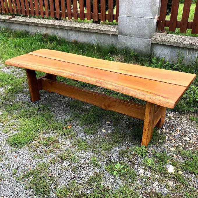 KULHÁNEK Rustikální dubová lavice bez opěradla 140 cm