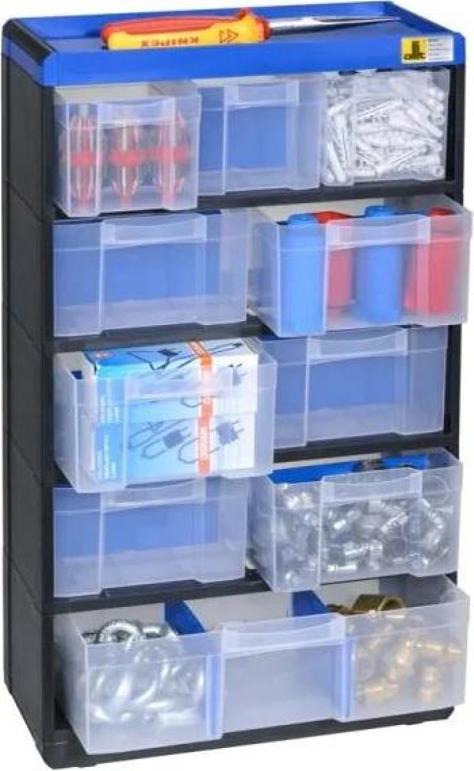 Allit Plastová skříňka se zásobníky VarioPlus Pro 53/21, 10 zásuvek