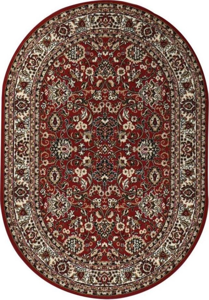 Kusový koberec PRACTICA ovál 59/CVC, Červená, Vícebarevné, 160 x 230 cm - Tradiční vzory, luxusní vzhled a snadná údržba díky použitému materiálu polypropylenu