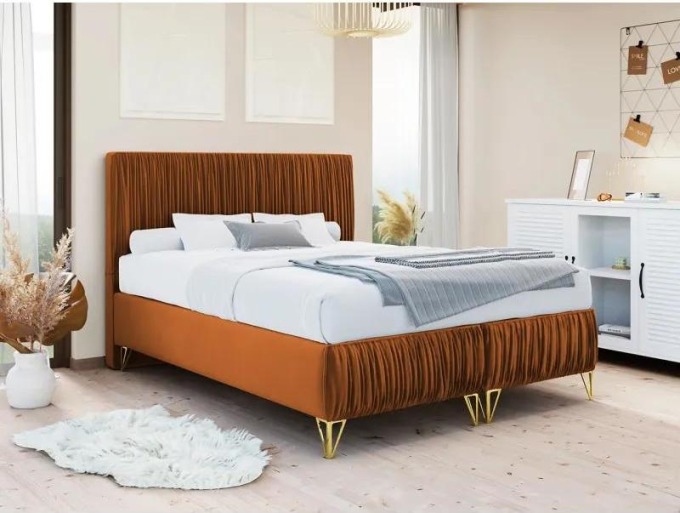 Manželská postel Kottos II, Potah: Amor Velvet 4305, Rozměr postele: 160x200