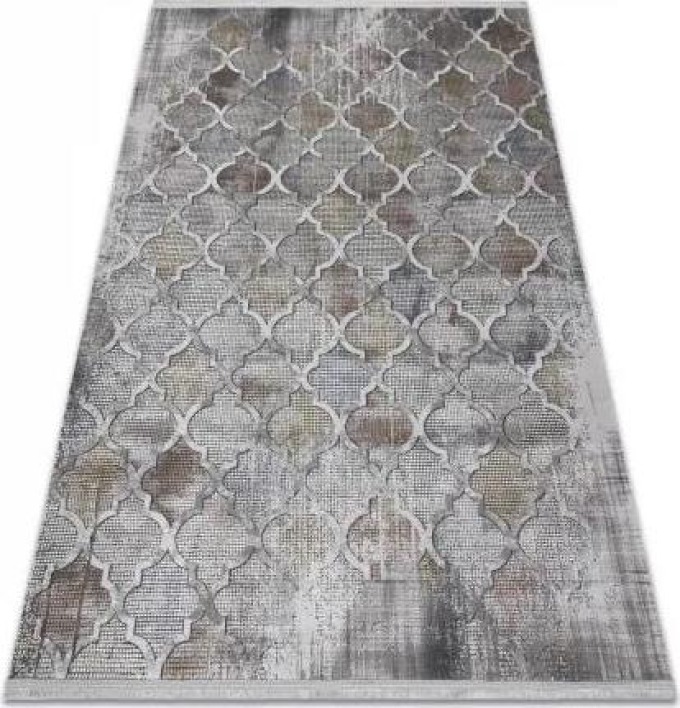 Moderní koberec LUCE 75 vzor Marocký jetel vintage Strukturální šed velikost 173x270 cm | krásné koberce cz