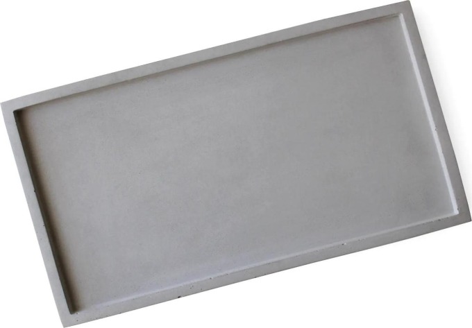 ODLITO.CZ da Vinci - betonový tác – šedá, M 20 x 34 cm