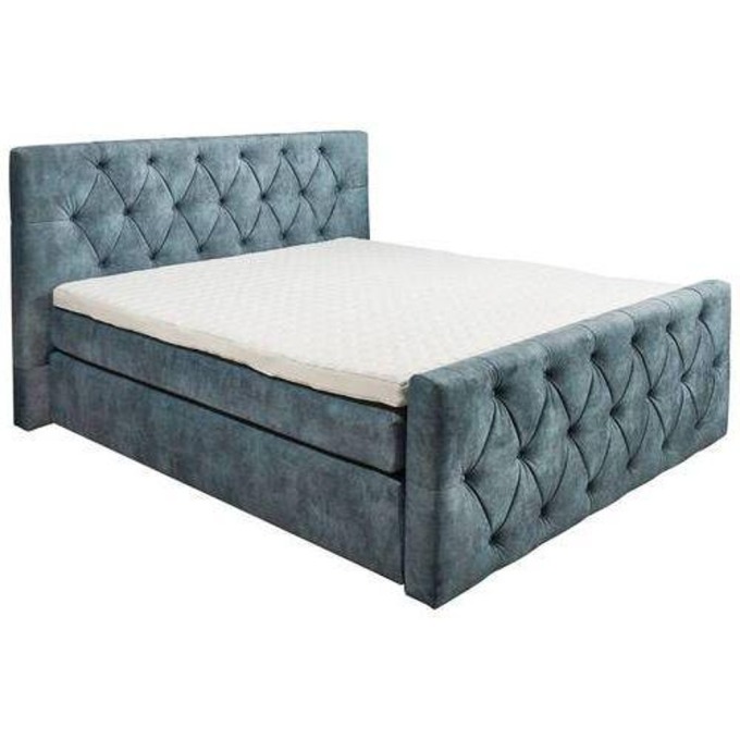 Postel Boxspring Hammonton Modrá 180x200 Cm