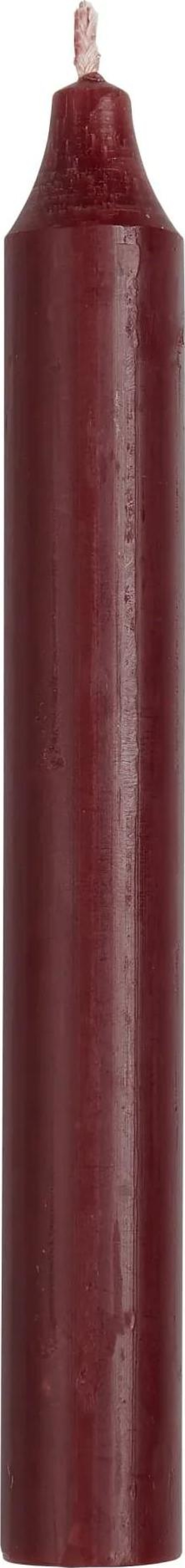 IB LAURSEN Vysoká svíčka Rustic Bordeaux 18 cm, červená barva, vosk