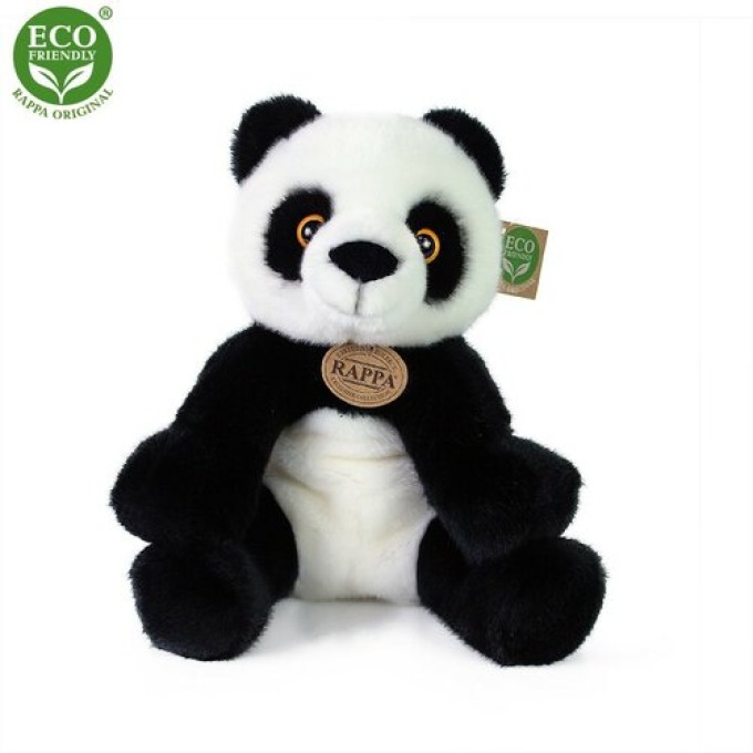 Rappa Plyšová panda sedící černobílá, 27 cm