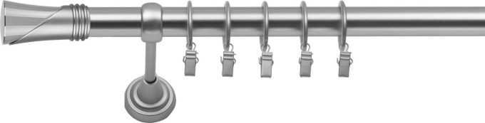 Jednořadá Garnýž Duncan 25 mm matný chrom 300 cm