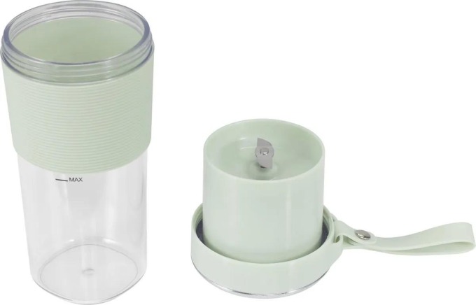 Kompaktní akumulátorový mini mixér v mátově zeleném provedení pro přípravu džusů, smoothies a dalších nápojů