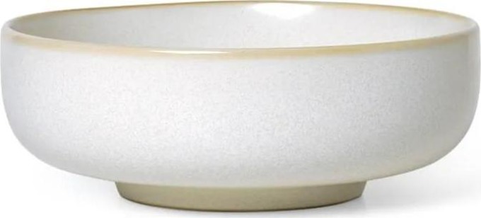 ferm LIVING Keramická miska Sekki Cream Medium, krémová barva, keramika