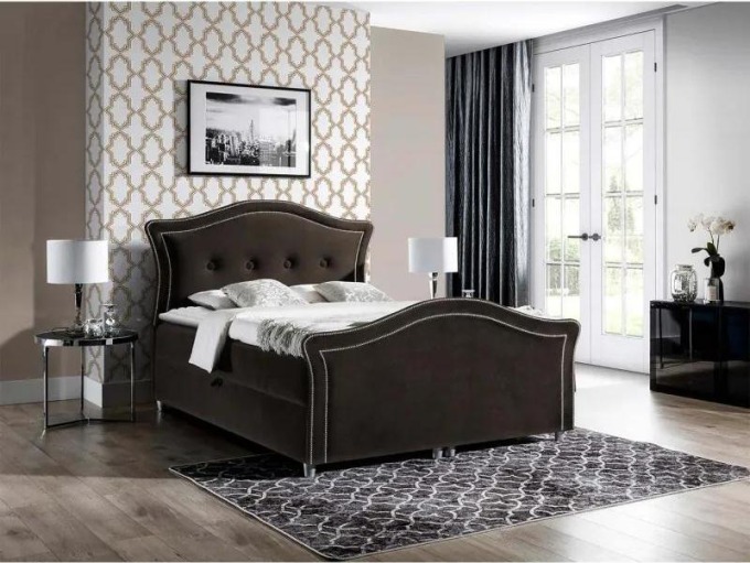 Kontinentální postel Masala Lux, Rozměr postele: 200x200, Barva:: Casablanca 2308