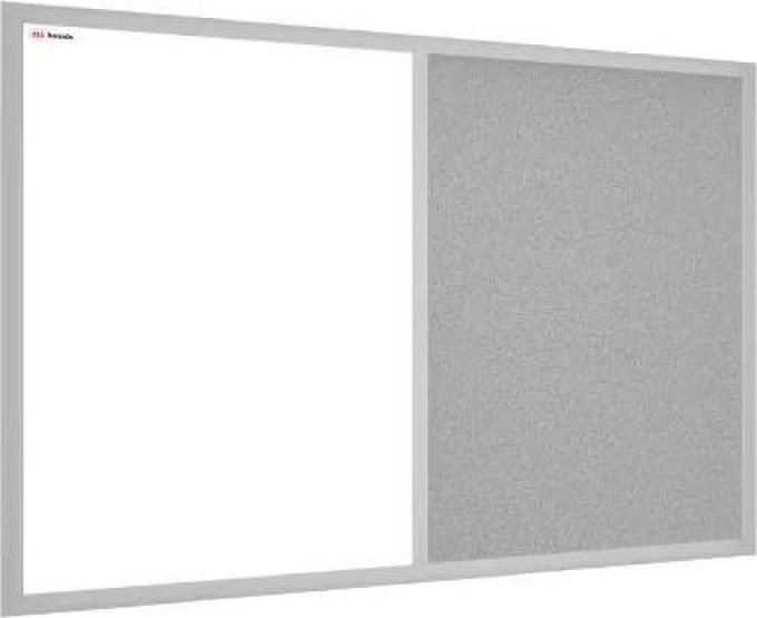 Allboards,Tabule COMBI -šedý korek a magnetická bílá 60x40 s šedým lakovaným dřevěným rámem,TMK64GREY