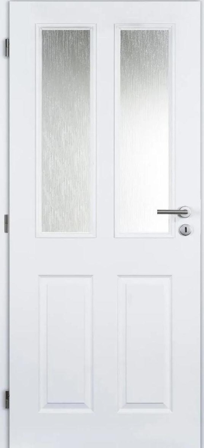 Doornite Achilles Interiérové dveře 80 L, 846 × 1983 mm, lakované, levé, bílé, prosklené