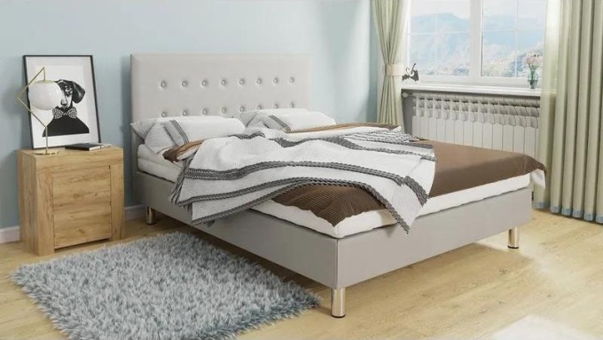 Kontinentální postel Estelle, Rozměr postele: 90x200, Potah: Solo 264