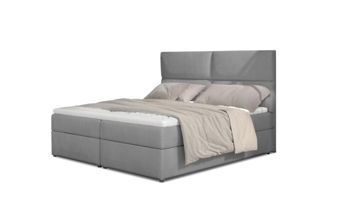 Boxspring PILANSI 05 160x200, světle šedá látka