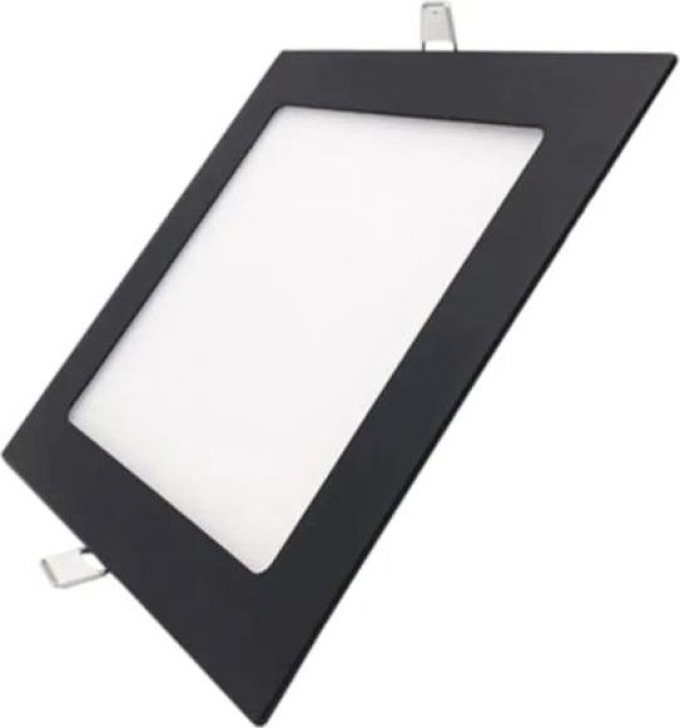ECOLIGHT Zapuštěný LED panel 12W černý - neutrální bílá