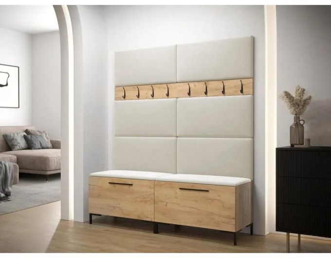 Předsíňová sestava Frunofta II, Barva: dub craft, Barva látek:: Manila 02