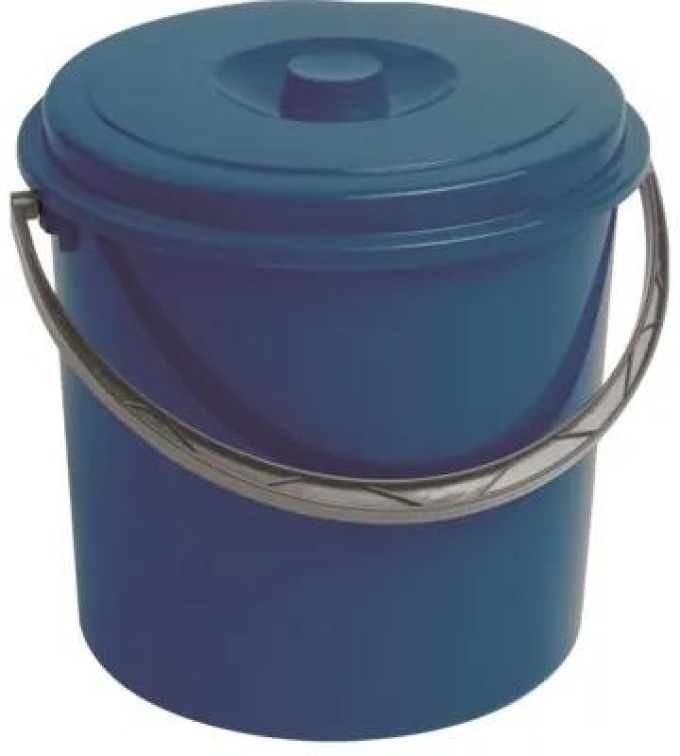 Curver 03208-287 kbelík s víkem modrý 16 l