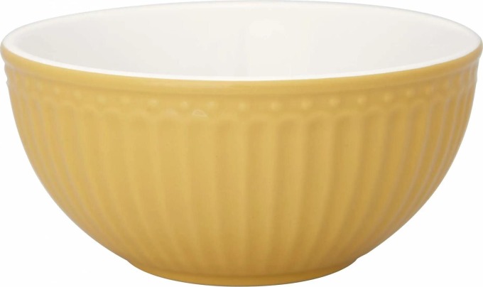 GREEN GATE Miska Alice Honey Mustard 450 ml, žlutá barva, keramika