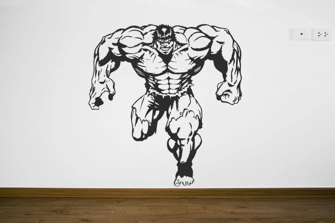 Lepy.cz Samolepka na zeď Hulk Velikost (šířka x výška): 60x63cm, Barevná varianta: Lípová zelená