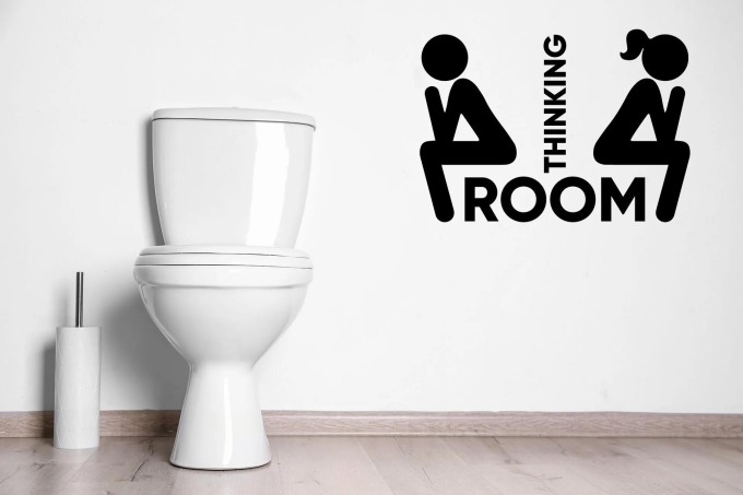 Lepy.cz Samolepka na zeď Thinking room Velikost (šířka x výška): 20x15cm, Barevná varianta: Černá