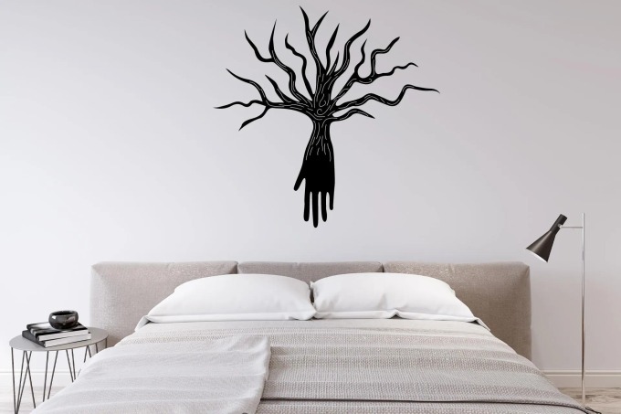 Lepy.cz Samolepka na zeď Strom - ruka Velikost (šířka x výška): l20x117cm, Barevná varianta: Světle zelená