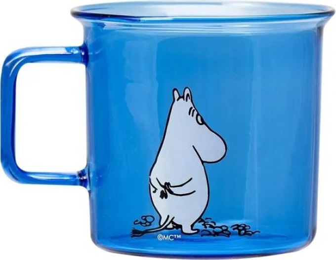 Skleněný hrnek Moomin 0,35l, modrý