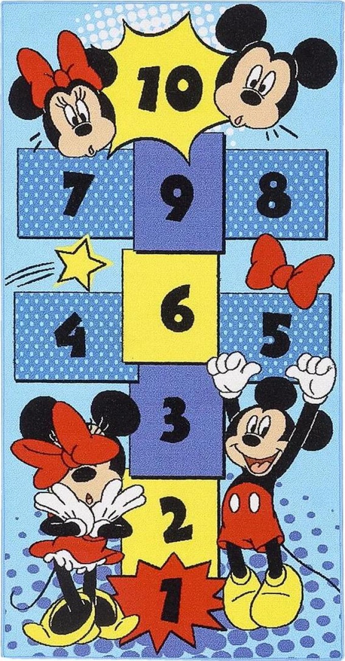 Koberce Breno Kusový koberec HOPSCOTCH Mickey a Minnie Pop-it, Vícebarevné, 80 x 160 cm