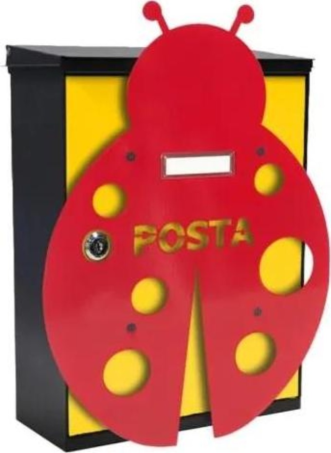 MIA box Ladybug Y - poštovní schránka s výměnným krytem a jmenovkou, beruška
