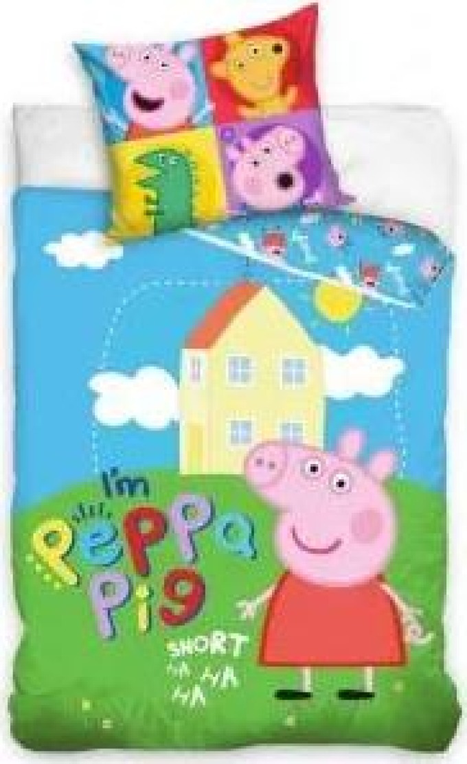 Carbotex Dětské bavlněné povlečení – Prasátko Peppa Já jsem Peppa Pig