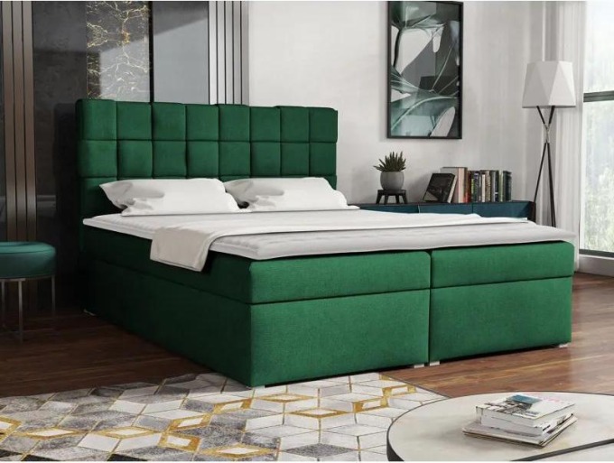 Kontinentální postel Kinec Box, Rozměr postele: 140 x 200 cm, Potah: Kronos 19