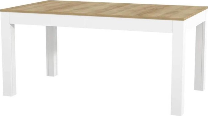 MAXIVA Jídelní stůl rozkládací - VENUS, 160/206/253/300x90, dub riviéra/matná bílá