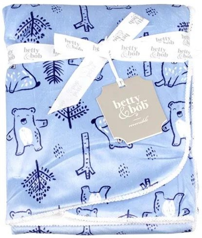 Vesna | Dětská deka beránek Medvídci modrá 75 x 100 cm