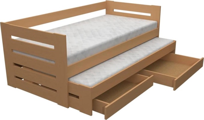 Dřevěná postel Lada 80x200 cm buk