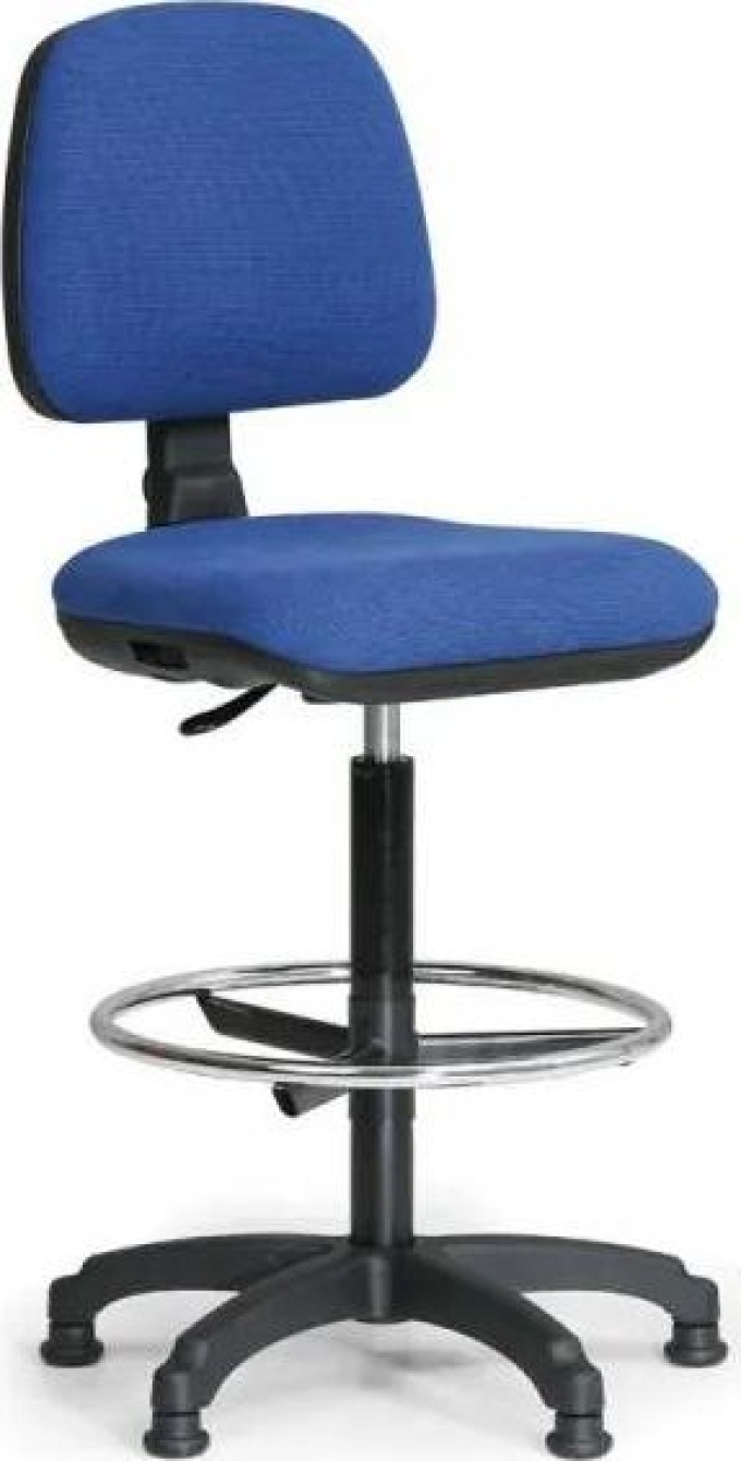 Zvýšená pracovní židle Milano s opěrkou nohou