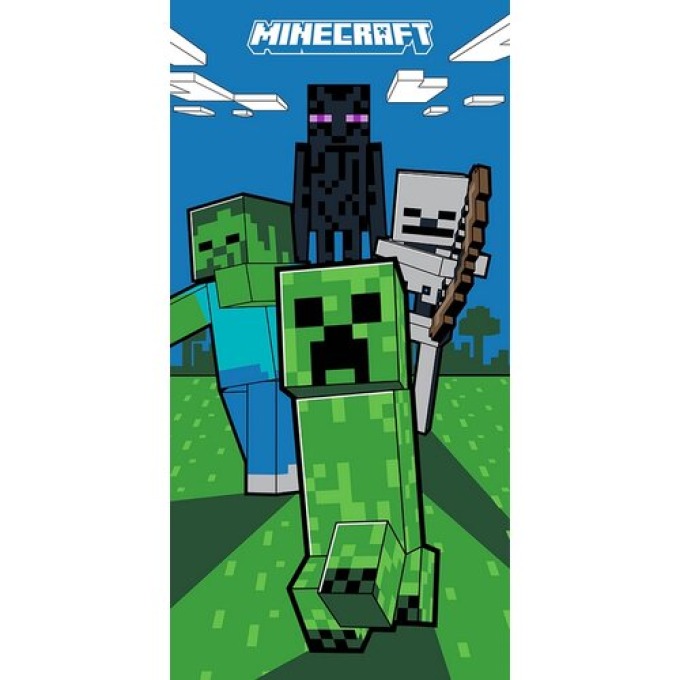 Dětská osuška Minecraft Mobi Útočí, 70 x 140 cm