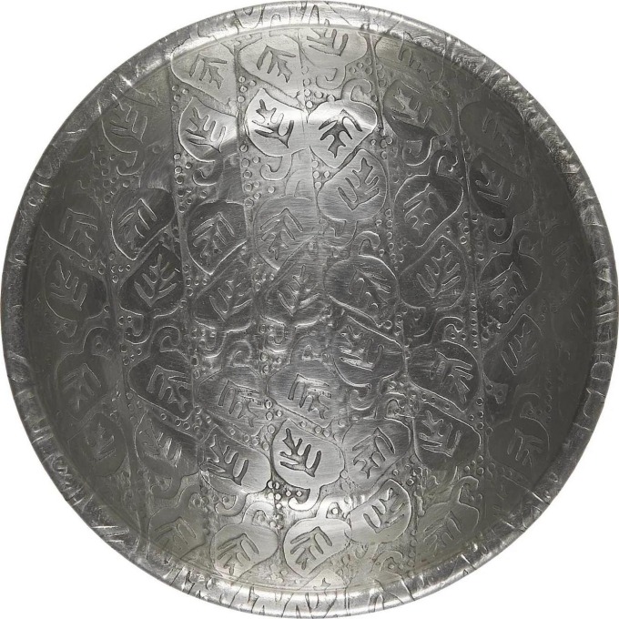 IB LAURSEN Kovový tácek Leaf Pattern Silver, stříbrná barva, kov