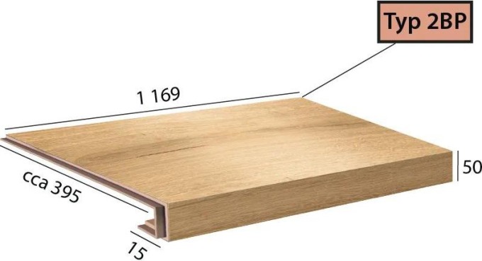 Vinylové schody Ecoline Step 2BP - 9591 Dub královský světlý