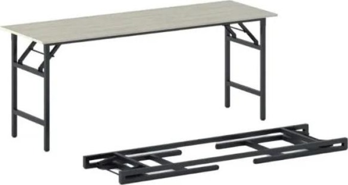 Konferenční stůl FAST READY s černou podnoží 1700 x 500 x 750 mm, dub přírodní