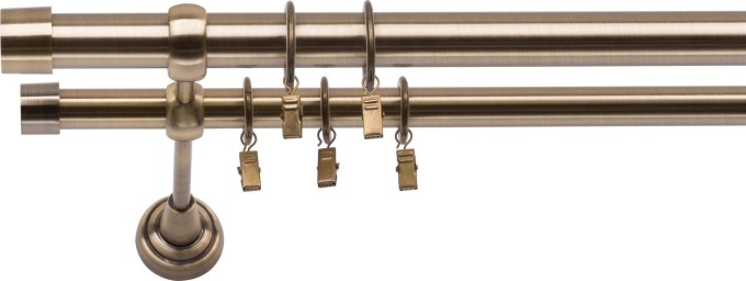 Dvouřadá Garnýž Luna 25/19 mm starožitné zlato 200 cm