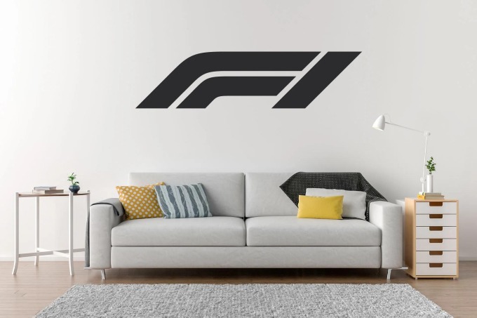 Lepy.cz Samolepka na zeď Formule 1 - logo Velikost (šířka x výška): 85x21cm, Barevná varianta: Černá